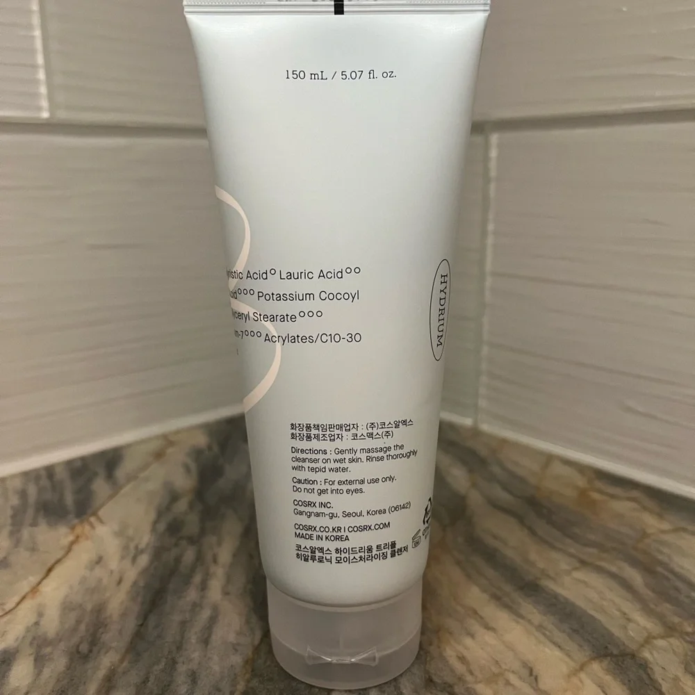 COSRX Hydrium Triple Hyaluronic Moisturizing Cleanser 5.07 fl.oz / 150ml